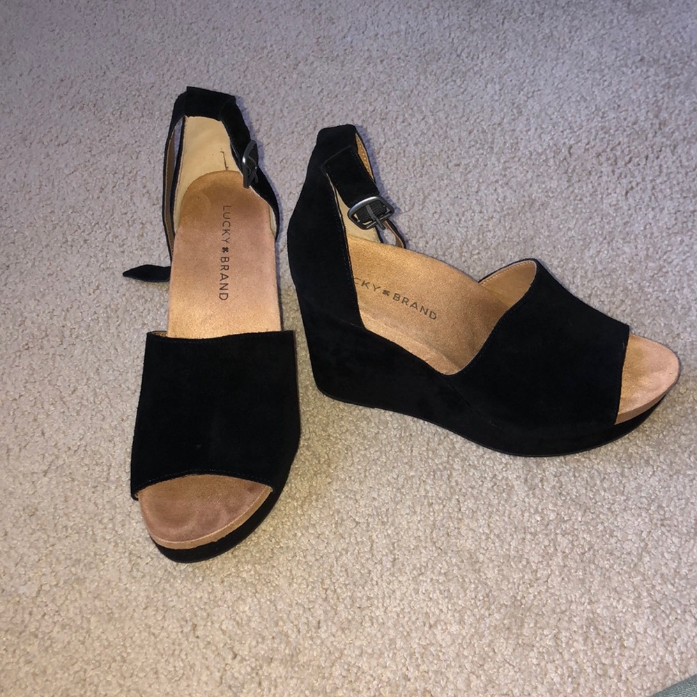 Lucky Brand Black Wedges
